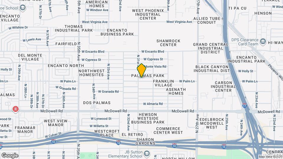 3038 W Palm Ln Map and Location Details