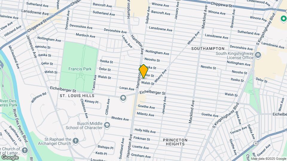 5741 Walsh St Map and Location Details