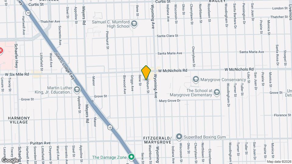 16889 Washburn St Map and Location Details