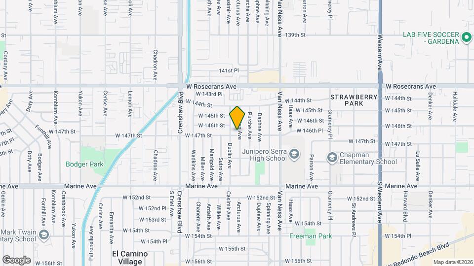14623 Roxton Ave, Unit A Mapa y Detalles de la Ubicación