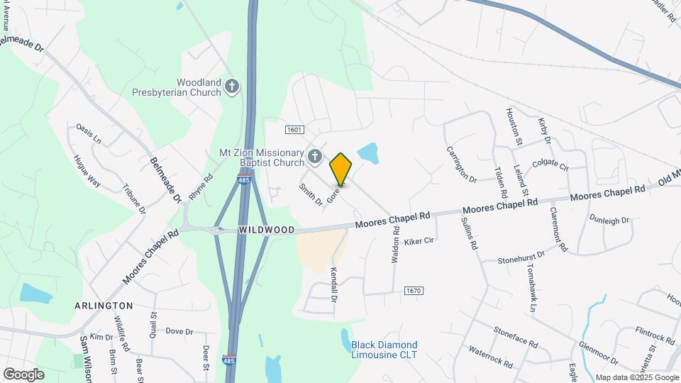 821 Gore St Map and Location Details