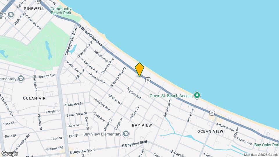 1357 East Ocean View Ave Map and Location Details