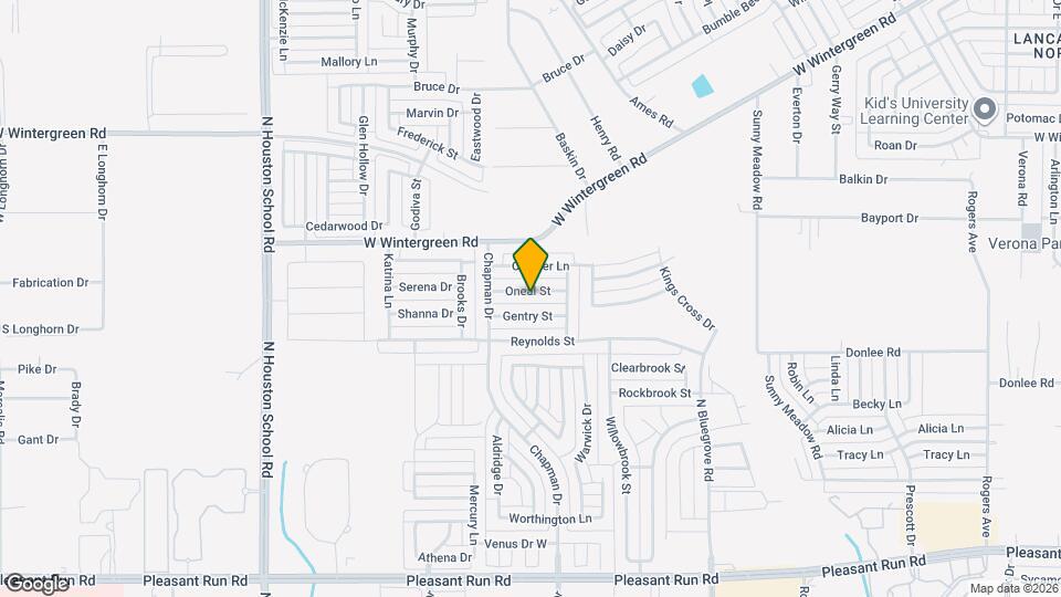 1738 Oneal St Map and Location Details