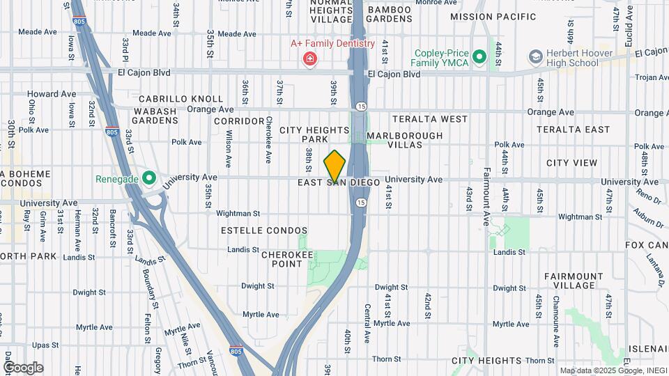 3875 1/2 39th St Map and Location Details