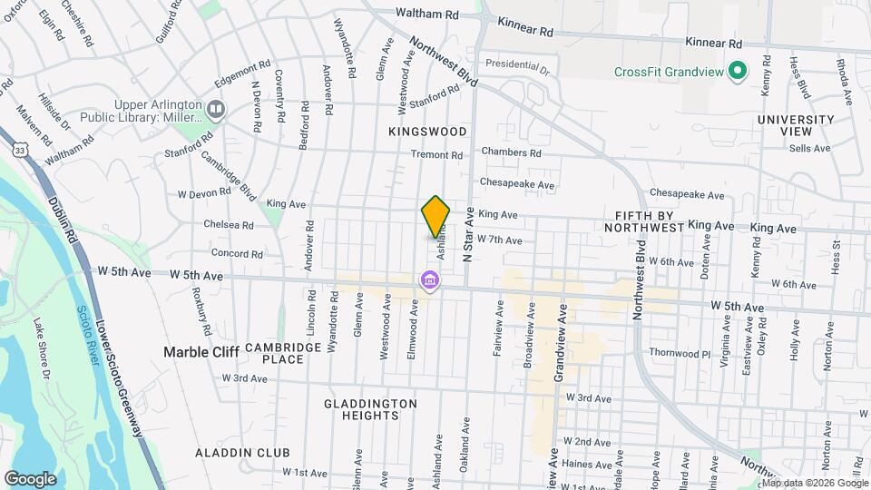 1637 Ashland Ave Map and Location Details