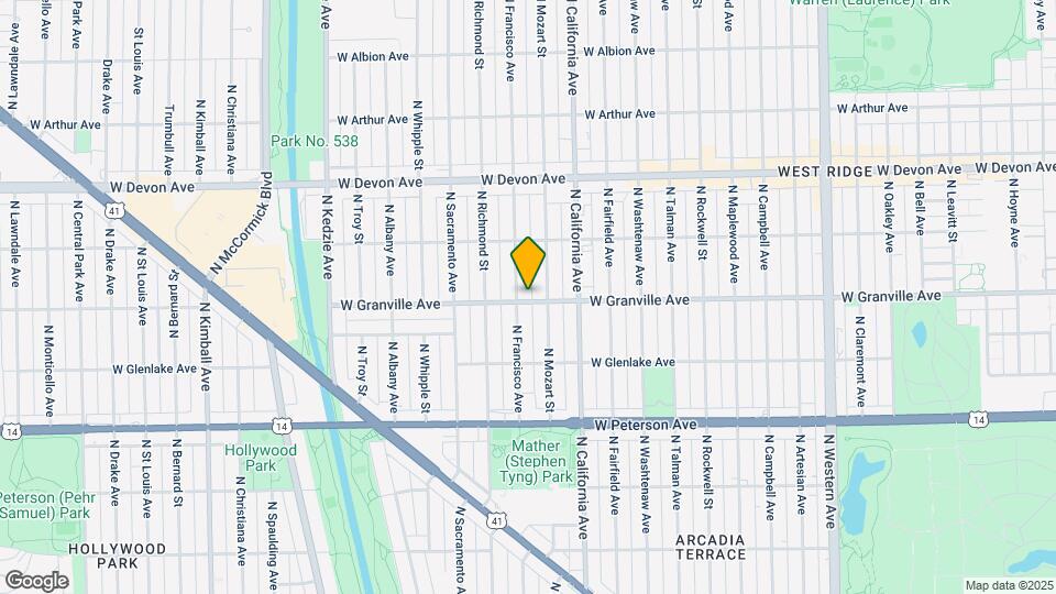 6205 N Francisco Ave Map and Location Details
