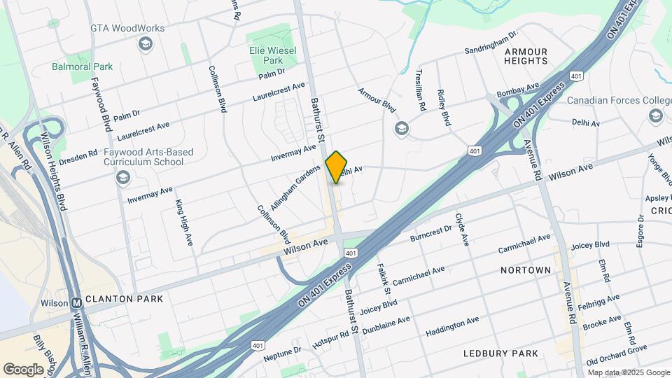 3819 Bathurst St Map and Location Details