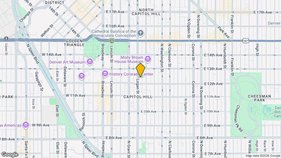 1230 Logan St Map and Location Details