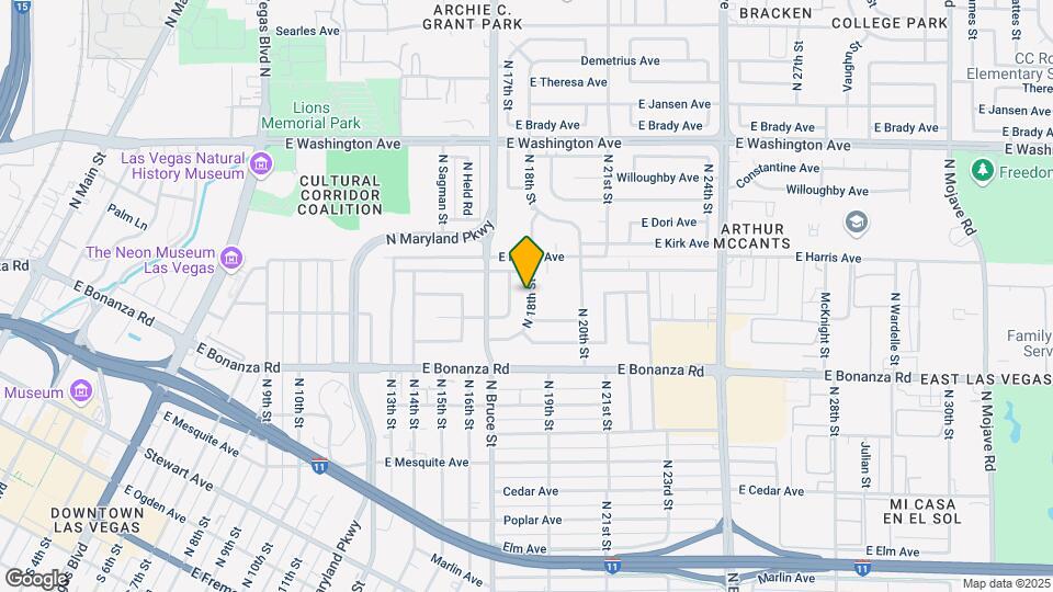 713 N 18th St Map and Location Details