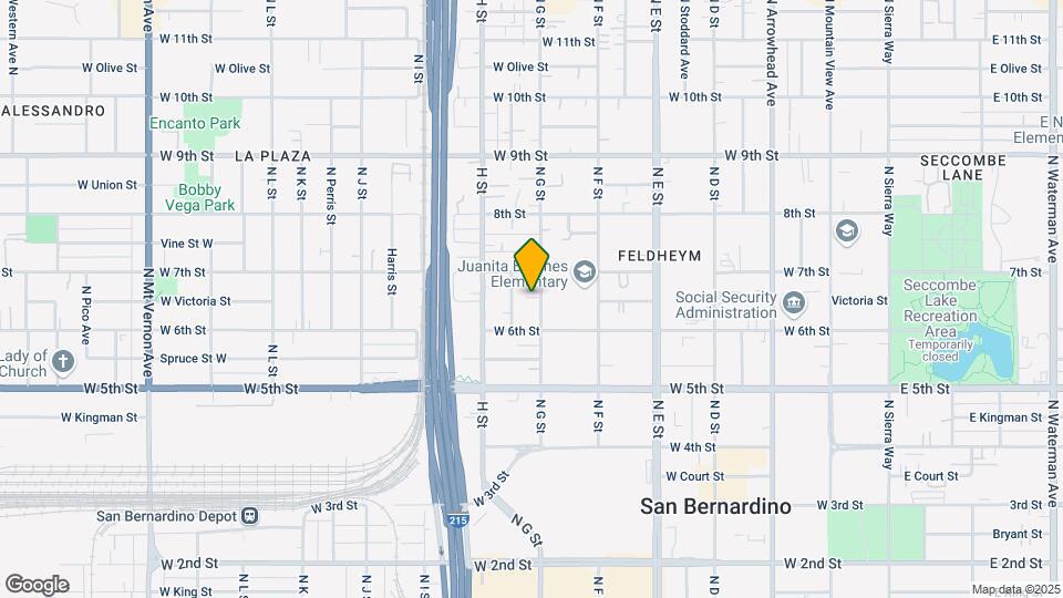 656 N G St Map and Location Details