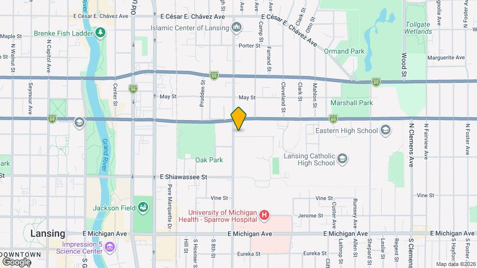 602 N Pennsylvania Ave Map and Location Details