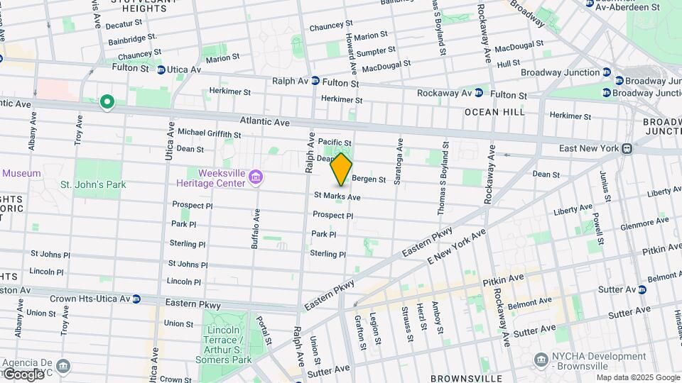 1445 St Marks Ave Mapa y Detalles de la Ubicación
