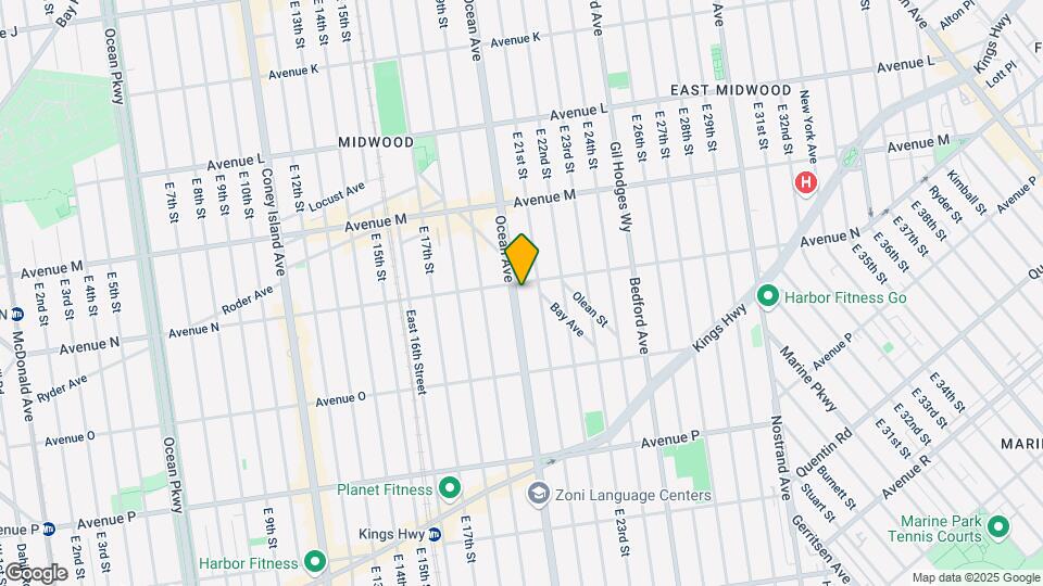 1877 Ocean Ave Mapa y Detalles de la Ubicación
