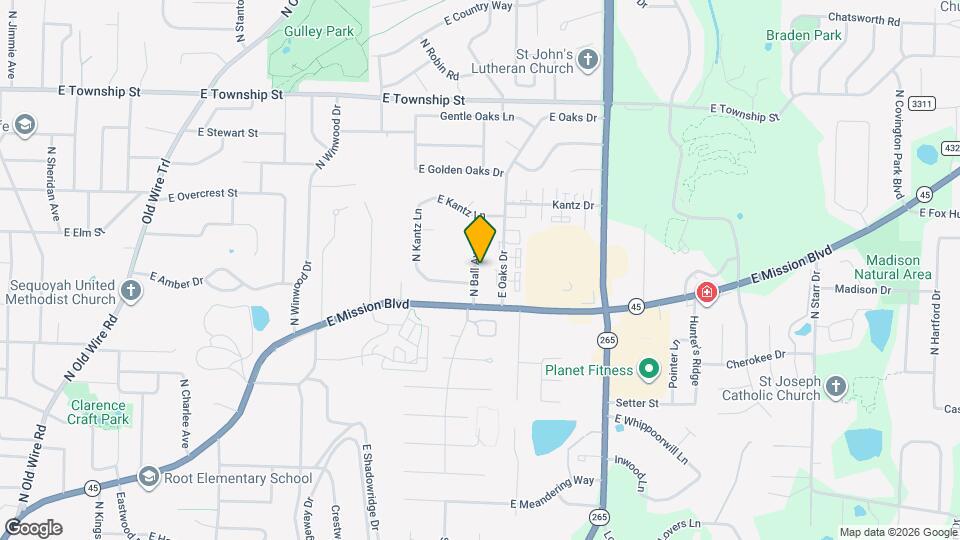 2030 N Ball Ave Map and Location Details