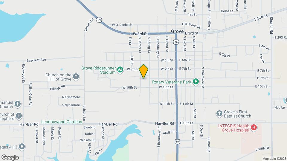 326 8th St, Unit 326 W. 8th Street  Grove, OK 74344 Mapa y Detalles de la Ubicación
