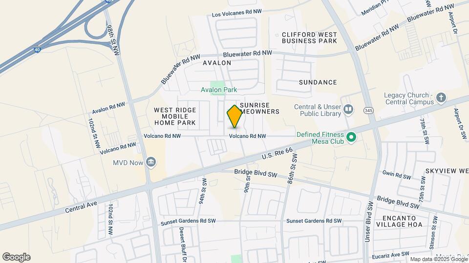 9101 Volcano Rd NW Map and Location Details