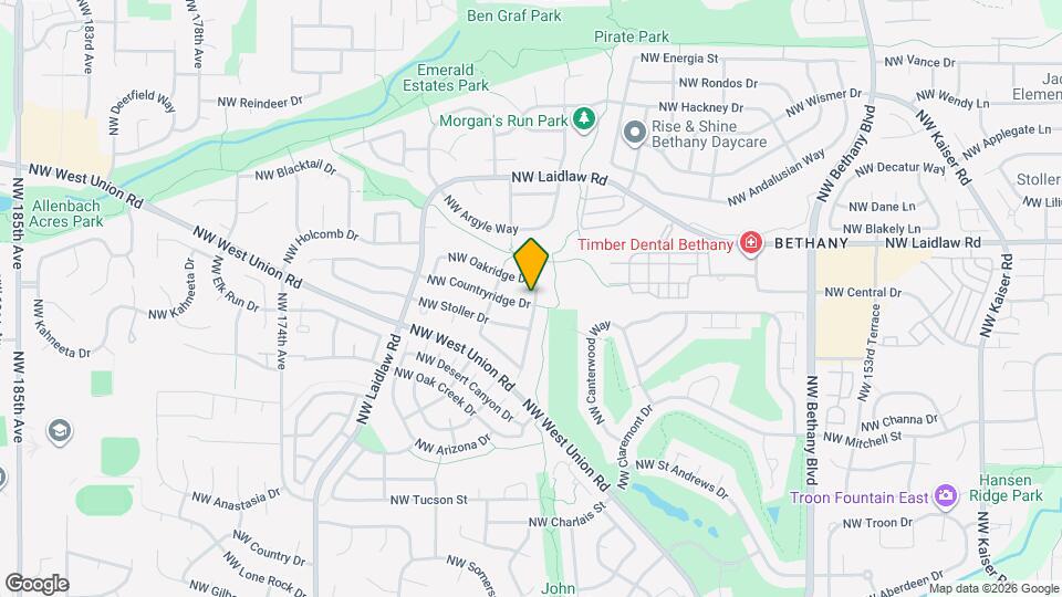 16629 NW Countryridge Dr Map and Location Details