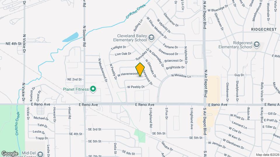 1021 W Woodcrest Dr Map and Location Details