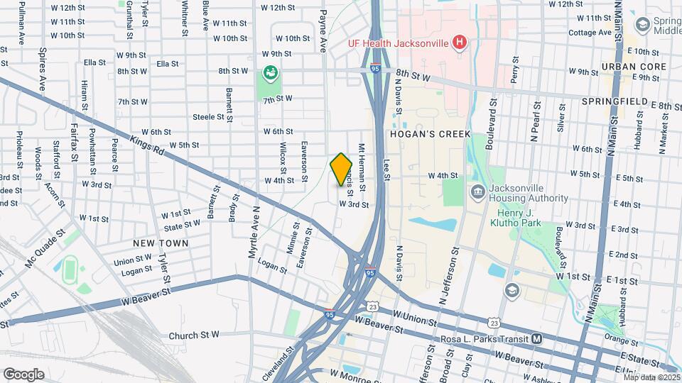 1327 Cleveland St Mapa y Detalles de la Ubicación