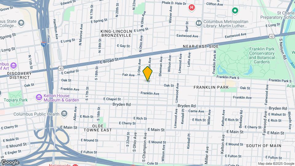 1158-1160 Oak St Map and Location Details