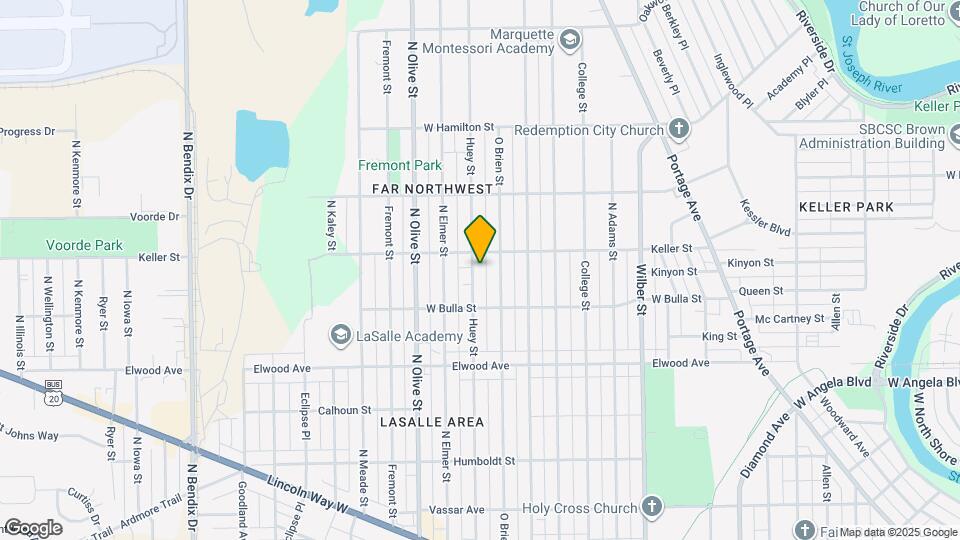 1642 Huey St Map and Location Details