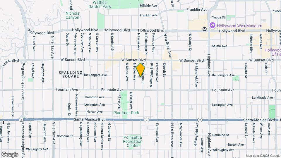 1347 N Poinsettia Pl Map and Location Details