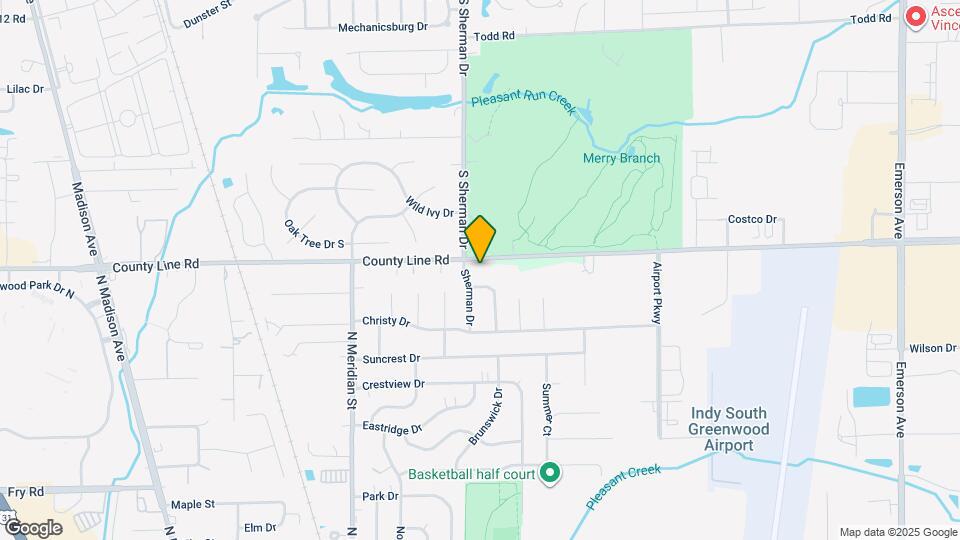 223 E County Line Rd Map and Location Details