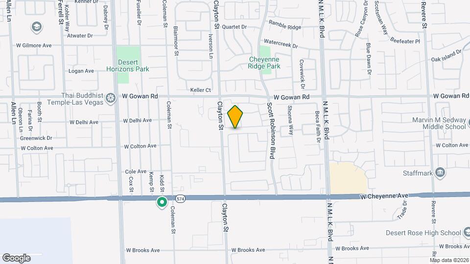 1916 Fossil Butte Way Map and Location Details