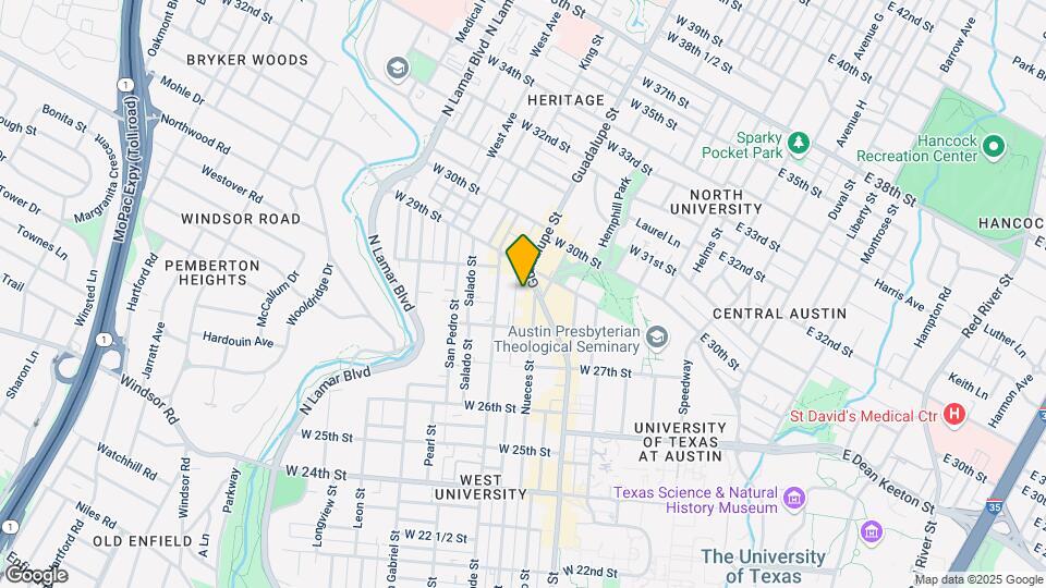 2814 Nueces St Map and Location Details