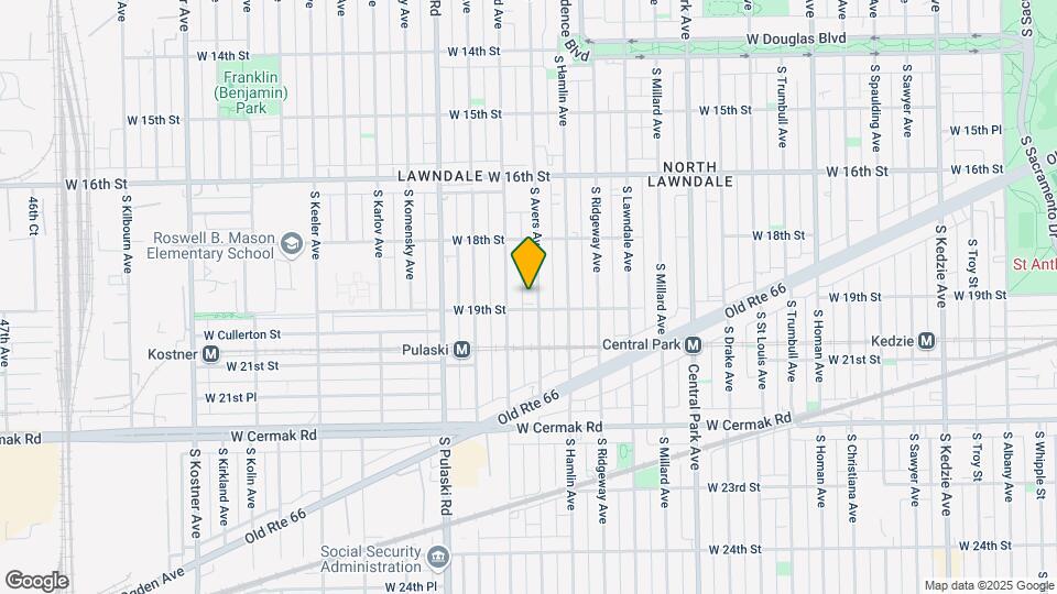 1856 S Avers Ave, Unit 1 Map and Location Details