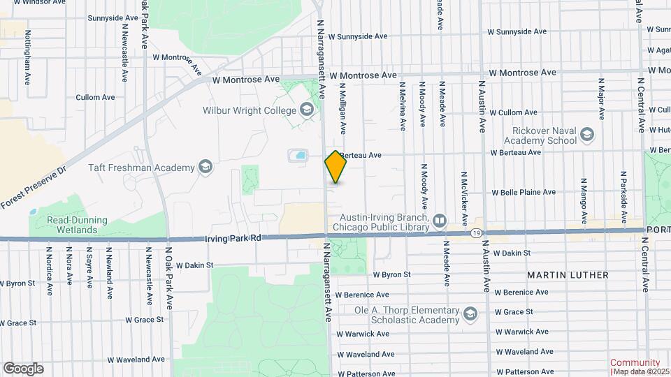 4111 N Narragansett Ave Map and Location Details