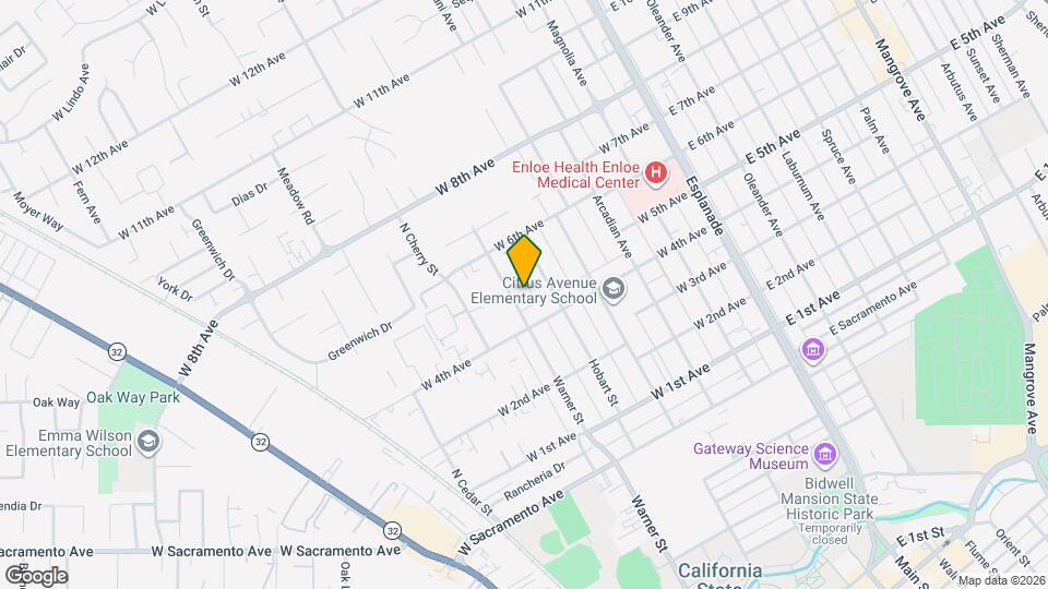 1448 Warner St Map and Location Details