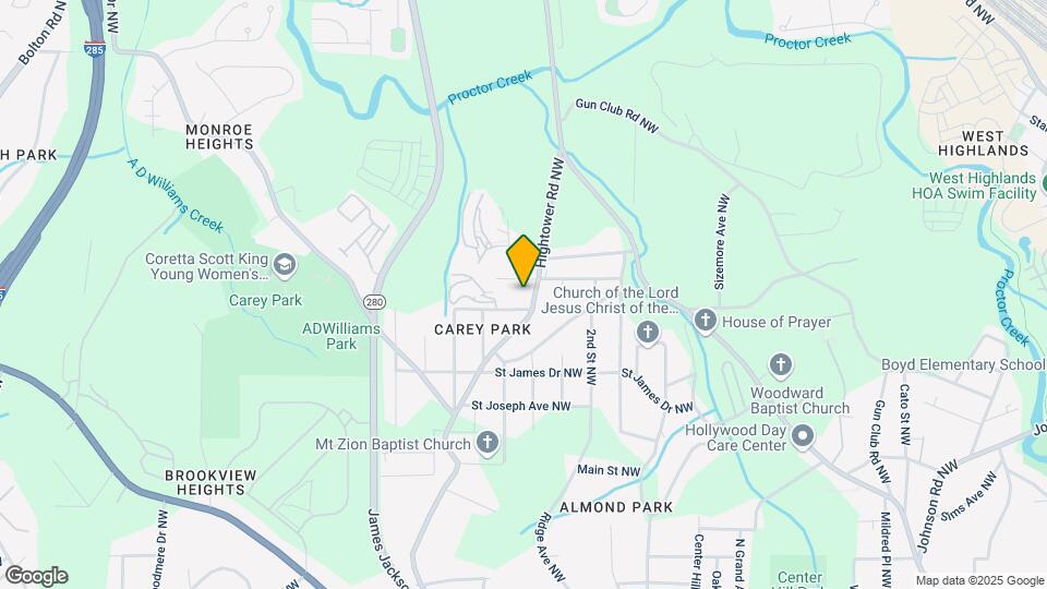 1218 Hightower Rd NW Map and Location Details