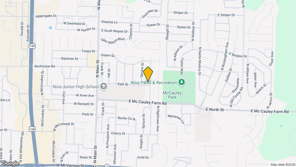 701 Hillcrest Ave Map and Location Details