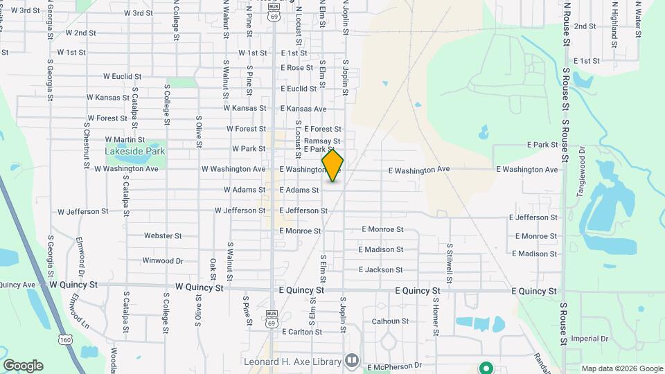 307 E Adams St Map and Location Details