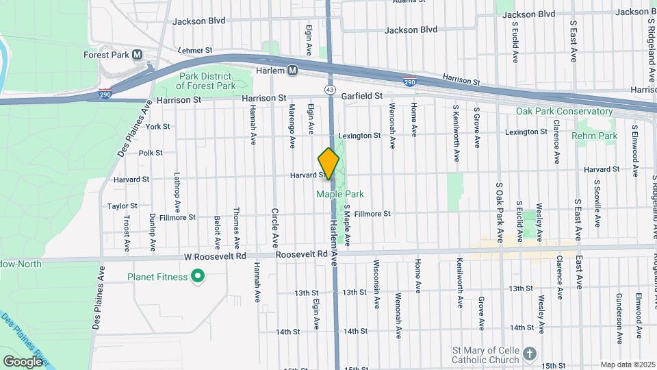 1013 S Harlem Ave Map and Location Details