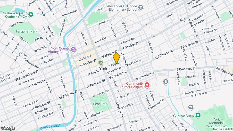 111 S Duke St Map and Location Details