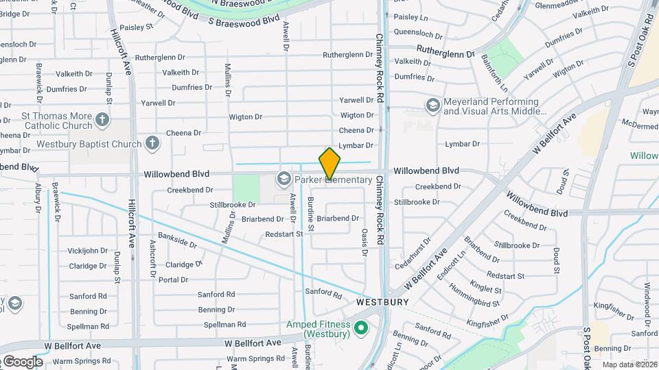 5454 Creekbend Dr Map and Location Details