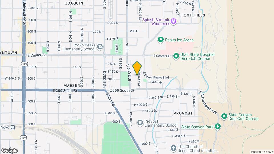 196 S 1000 E Mapa y Detalles de la Ubicación