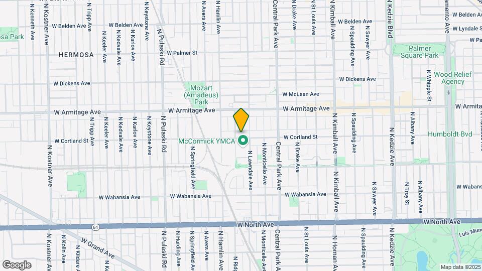 3716 W Cortland St, Unit 1A Map and Location Details