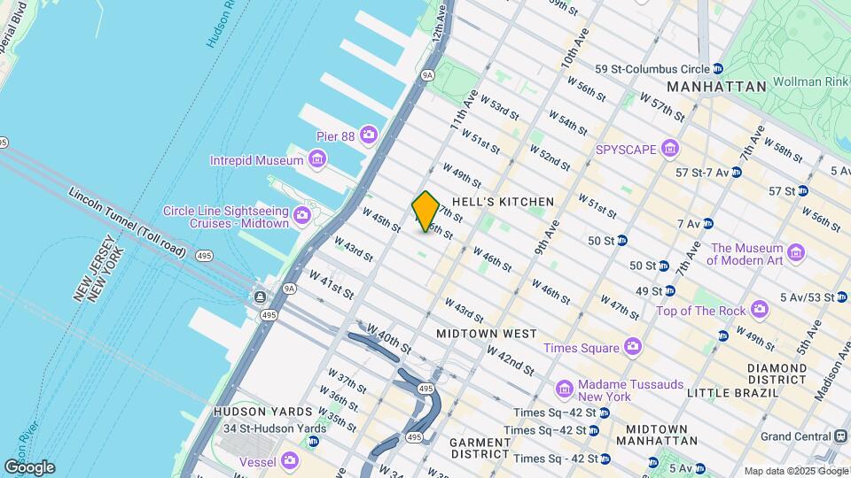 533 W 45th St Map and Location Details