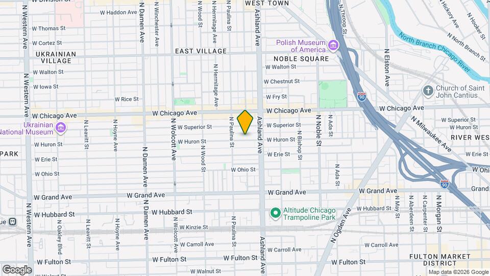 1634 W Huron St Map and Location Details