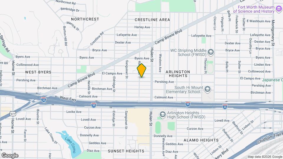 4632 Pershing Ave Map and Location Details