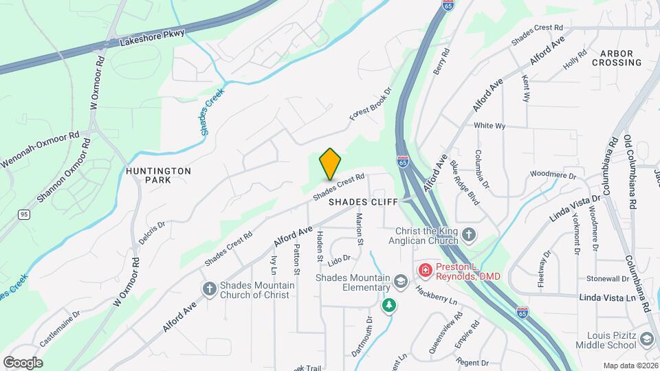 1120 Shades Crest Rd Map and Location Details