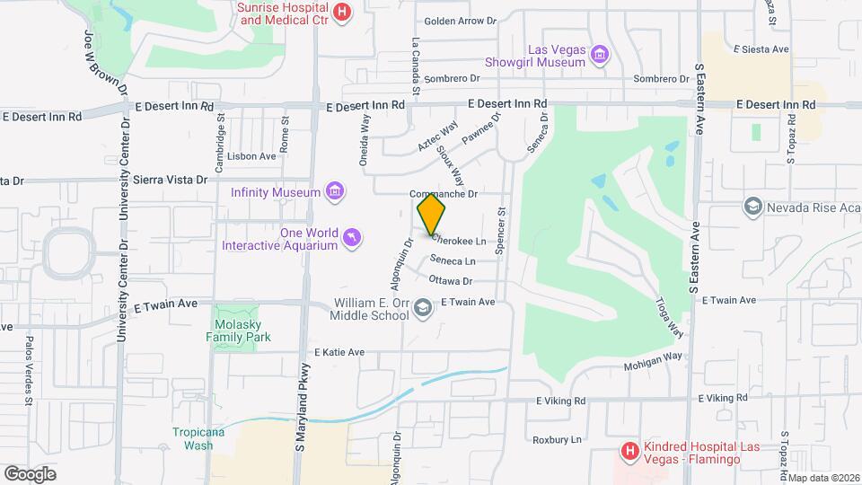 1575 Cherokee Ln Map and Location Details