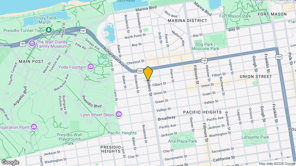 3033 Divisadero St Map and Location Details