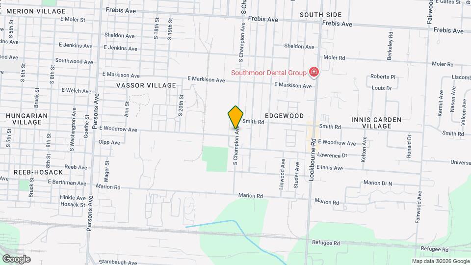 1831 S Champion Ave Map and Location Details