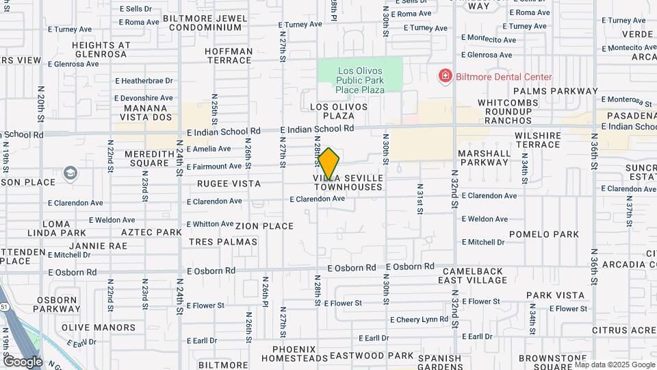 2810 E Clarendon Ave Mapa y Detalles de la Ubicación