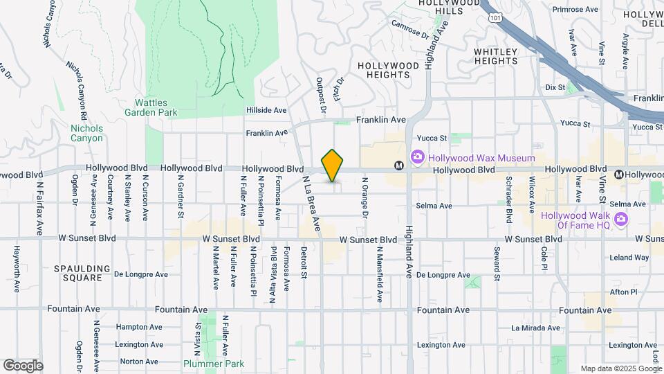1665 N Sycamore Ave Map and Location Details