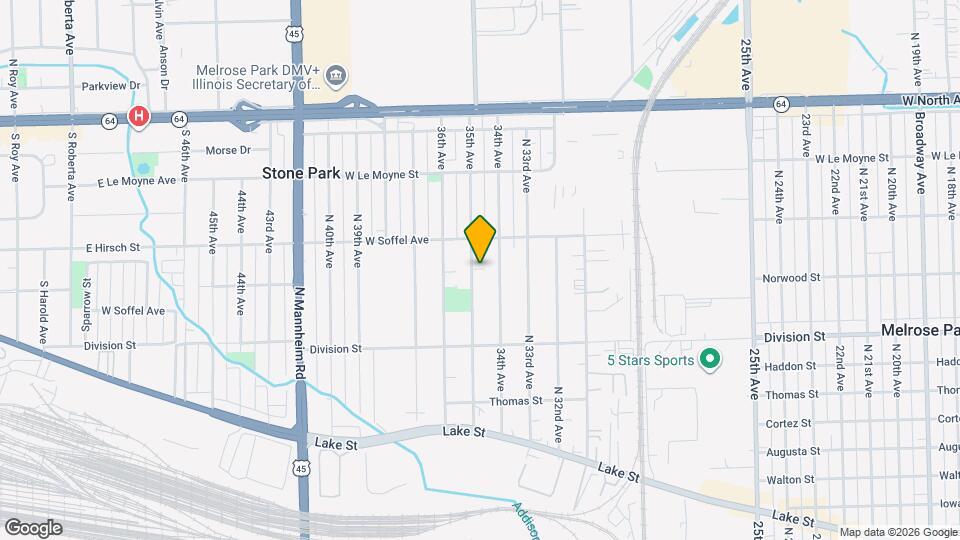 1617 N 35th Ave, Unit G Map and Location Details